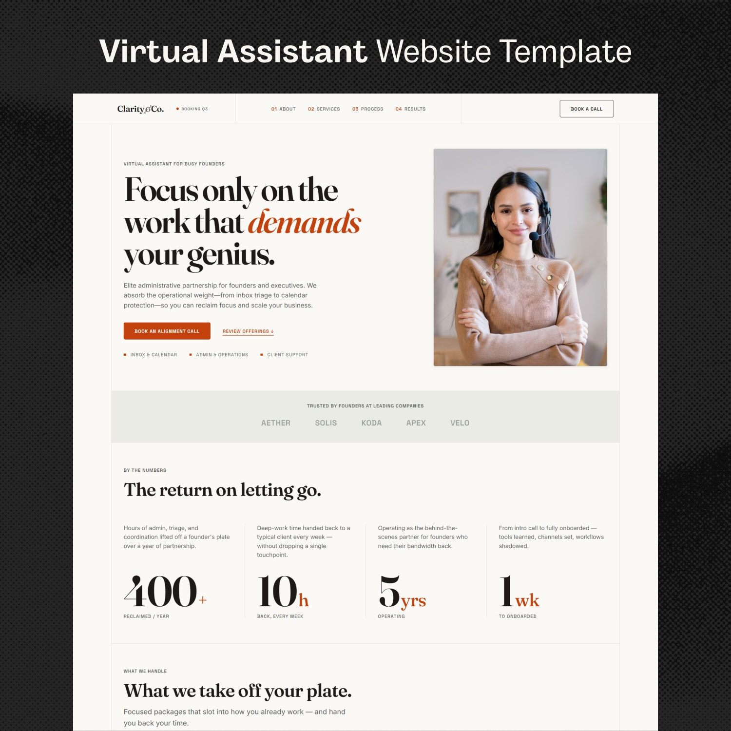 Thera website desktop home page screenshot